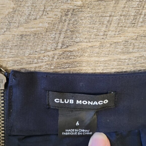 CLUB MONACO | Floral Pencil Skirt Navy Blue | Sz. 6 - Picture 8 of 8